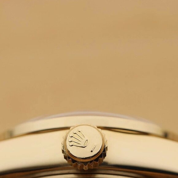 ROLEX LADIES 18K YELLOW GOLD CHAMPAGNE FACTORY DIAMOND PRESIDENT WATCH main image 7